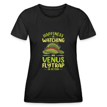 Venus Flytrap Carnivore Plant Design - Women's Functional T-Shirt - black - Front - AI Model Female 172 light (172cm)