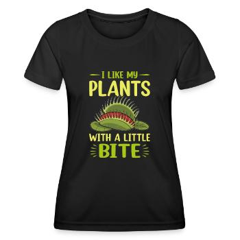 Venus Flytrap Carnivore Plant Design - Women's Functional T-Shirt - black - Front - AI Model Female 172 light (172cm)