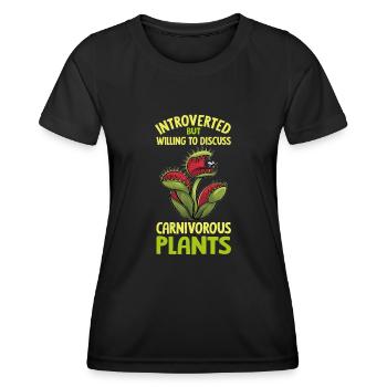 Venus Flytrap Carnivore Plant Design - Women's Functional T-Shirt - black - Front - AI Model Female 172 light (172cm)