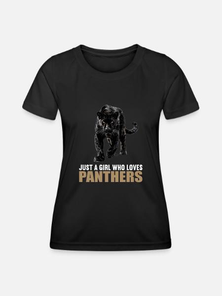 Panthers Panther - Frauen Funktions-T-Shirt - Schwarz