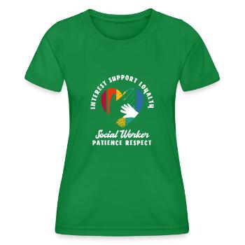Sozialarbeiter Interesse Unterstützung Loyalität - Frauen Funktions-T-Shirt - Kelly Green - Vorne - AI Model Female 172 dark (172cm)