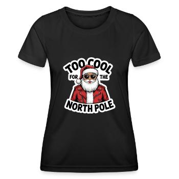 Christmas Cool Santa Claus - Women's Functional T-Shirt - black - Front - AI Model Female 172 light (172cm)