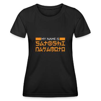 bitcoin original satoshi nakamoto Geschenk - Frauen Funktions-T-Shirt - Schwarz - Vorne - AI Model Female 172 light (172cm)