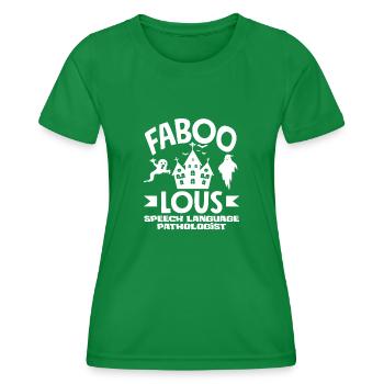 Orthophoniste fabuleux - T-shirt sport Femme - vert - Devant - AI Model Female 172 dark (172cm)