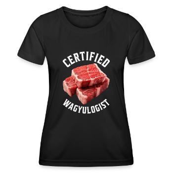 Wagyu Steak - T-shirt sport Femme - noir - Devant - AI Model Female 172 light (172cm)