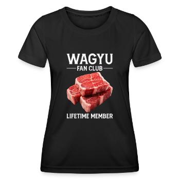 Wagyu Steak - T-shirt sport Femme - noir - Devant - AI Model Female 172 light (172cm)