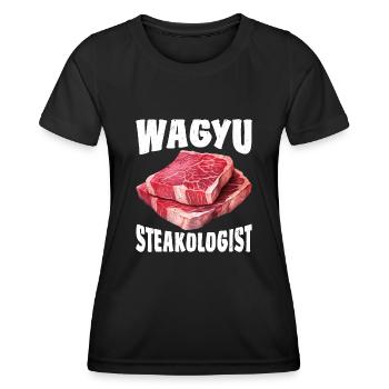 Wagyu Steak - T-shirt sport Femme - noir - Devant - AI Model Female 172 light (172cm)