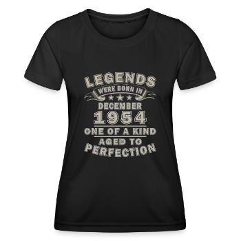Dezember 1954 Geburtstag Dezember 1954 Dezember - Frauen Funktions-T-Shirt - Schwarz - Vorne - AI Model Female 172 light (172cm)