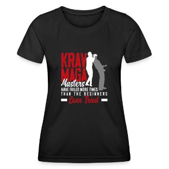 Krav Maga Entraîneurs Athlètes - T-shirt sport Femme - noir - Devant - AI Model Female 172 light (172cm)