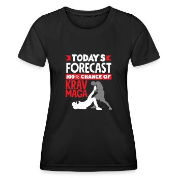 Prédiction de Krav Maga - T-shirt sport Femme - noir - Devant - AI Model Female 172 light (172cm)