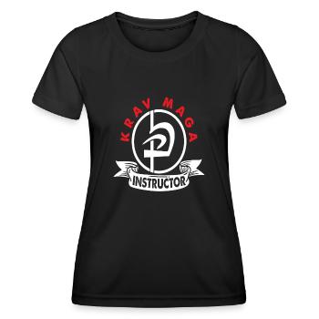 Entraîneur de Krav Maga - T-shirt sport Femme - noir - Devant - AI Model Female 172 light (172cm)