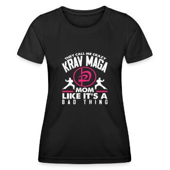 Krav Maga Maman Maman - T-shirt sport Femme - noir - Devant - AI Model Female 172 light (172cm)