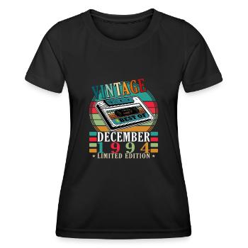 Dezember 1994 Geburtstag Dezember 1994 Dezember - Frauen Funktions-T-Shirt - Schwarz - Vorne - AI Model Female 172 light (172cm)