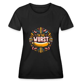I'm The Wurst 6 - Frauen Funktions-T-Shirt - Schwarz - Vorne - AI Model Female 172 light (172cm)