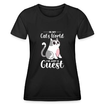 Witziger Katzen Spruch - Frauen Funktions-T-Shirt - Schwarz - Vorne - AI Model Female 172 light (172cm)