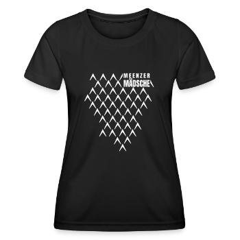 Meenzer Mädsche Hessen Dialect Bembel Äppler Mainz - T-shirt sport Femme - noir - Devant - AI Model Female 172 light (172cm)
