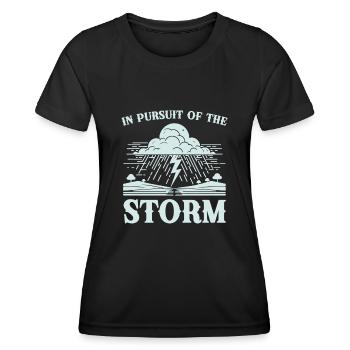 Storm Chasing: In Pursuit of the Storm - Women's Functional T-Shirt - black - Front - AI Model Female 172 light (172cm)