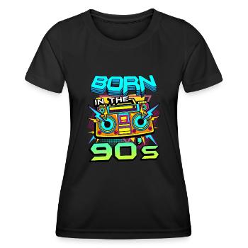 Geboren in den 90er Jahren - Frauen Funktions-T-Shirt - Schwarz - Vorne - AI Model Female 172 light (172cm)