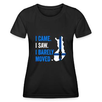 Funny Finnish designs for Finns - Women's Functional T-Shirt - black - Front - AI Model Female 172 light (172cm)