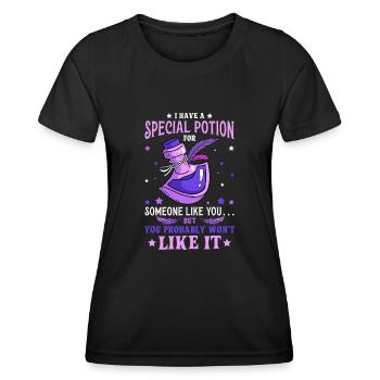 Potion Fantasy Enthusiast RPG Gamer - Women's Functional T-Shirt - black - Front - AI Model Female 172 light (172cm)
