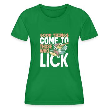 De bonnes choses pour les amateurs de glaces - T-shirt sport Femme - vert - Devant - AI Model Female 172 dark (172cm)