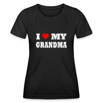I Love Grandma - Frauen Funktions-T-Shirt - Schwarz - Vorne - AI Model Female 172 light (172cm)