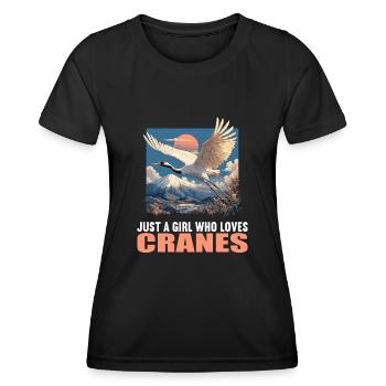 Grues Grues - T-shirt sport Femme - noir - Devant - AI Model Female 172 light (172cm)