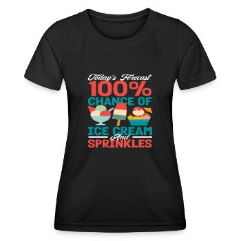 Eiscreme Liebhaber Eis Und Streusel - Frauen Funktions-T-Shirt - Schwarz - Vorne - AI Model Female 172 light (172cm)