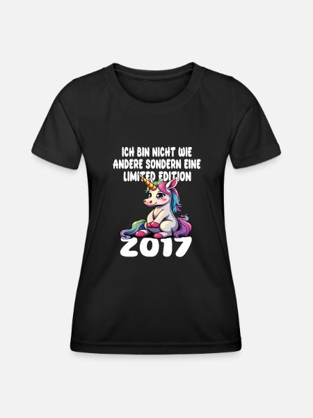 Limited Edition 2017 Geburtstag 2017 Geboren - Frauen Funktions-T-Shirt - Schwarz