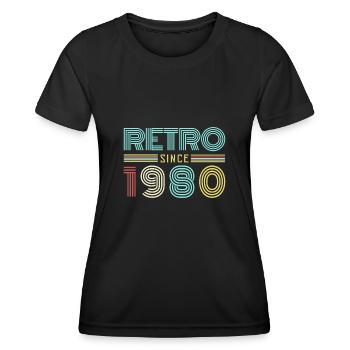 since 1980 - Women's Functional T-Shirt - black - Front - AI Model Female 172 light (172cm)