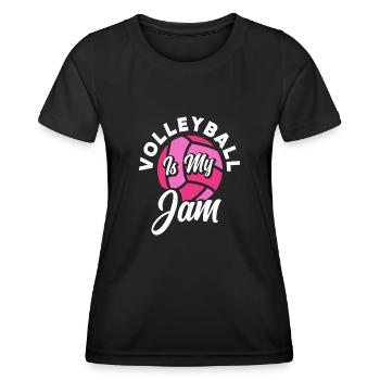 Volleyball Ist Mein Ding Volleyball Begeisterung - Frauen Funktions-T-Shirt - Schwarz - Vorne - AI Model Female 172 light (172cm)