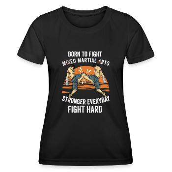 Arts martiaux mixtes MMA - T-shirt sport Femme - noir - Devant - AI Model Female 172 light (172cm)