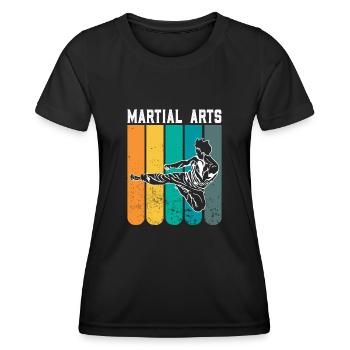 MMA Mixed Martial Arts - Women's Functional T-Shirt - black - Front - AI Model Female 172 light (172cm)