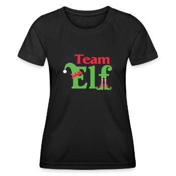 Équipe Elfe Onze Elfes Elfes Noël Onze Noël - T-shirt sport Femme - noir - Devant - AI Model Female 172 light (172cm)