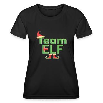 Équipe Elfe Onze Elfes Elfes Noël Onze Noël - T-shirt sport Femme - noir - Devant - AI Model Female 172 light (172cm)