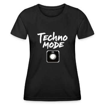 Mode Techno sur Techno Techno Musique Techno - T-shirt sport Femme - noir - Devant - AI Model Female 172 light (172cm)