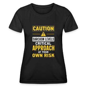 Sarkasmus Sarkastisch - Frauen Funktions-T-Shirt - Schwarz - Vorne - AI Model Female 172 light (172cm)
