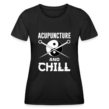 Chi Qi Ying Yang Traditional Chinese Medicine - Women's Functional T-Shirt - black - Front - AI Model Female 172 light (172cm)
