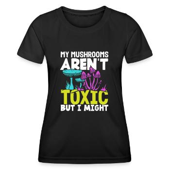 Meine Pilze Sind Nicht Giftig - Frauen Funktions-T-Shirt - Schwarz - Vorne - AI Model Female 172 light (172cm)