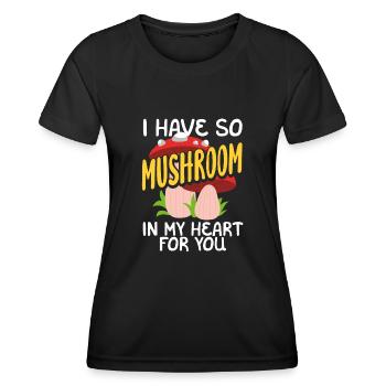 Cueilleur de champignons Amour sincère des champignons - T-shirt sport Femme - noir - Devant - AI Model Female 172 light (172cm)