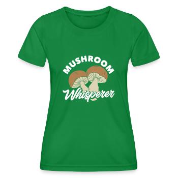 Pilzflüsterer - Für Pilzsammler - Frauen Funktions-T-Shirt - Kelly Green - Vorne - AI Model Female 172 dark (172cm)