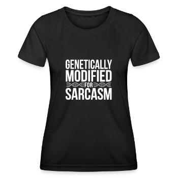 Sarkasmus Gene DNA Genetik - Frauen Funktions-T-Shirt - Schwarz - Vorne - AI Model Female 172 light (172cm)