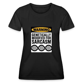 Sarkasmus Gene DNA Genetik - Frauen Funktions-T-Shirt - Schwarz - Vorne - AI Model Female 172 light (172cm)