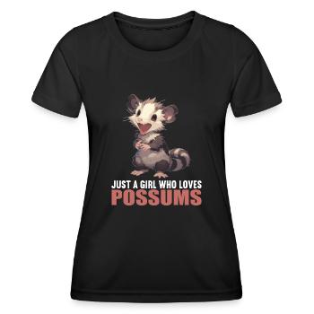 Opossum Opossums - T-shirt sport Femme - noir - Devant - AI Model Female 172 light (172cm)