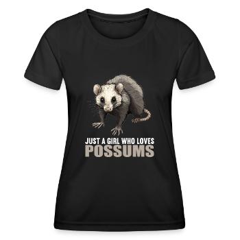 Opossum Opossums - T-shirt sport Femme - noir - Devant - AI Model Female 172 light (172cm)