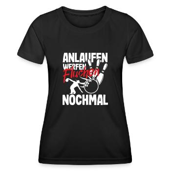 Bowling Courir Lancer Jurer Encore - T-shirt sport Femme - noir - Devant - AI Model Female 172 light (172cm)