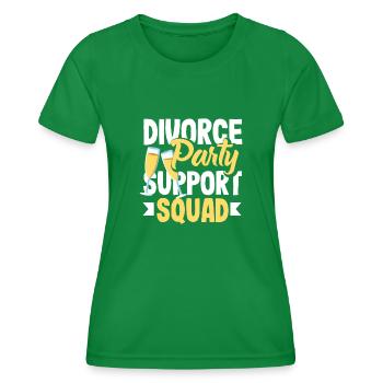 Divorce Party Support Command Divorce - Women's Functional T-Shirt - kelly green - Front - AI Model Female 172 dark (172cm)