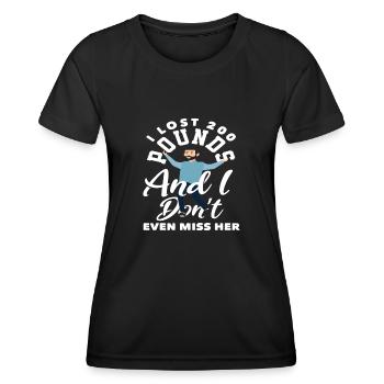 Ich Habe 200 Pfund Verloren Und Ich Vermisse Sie - Frauen Funktions-T-Shirt - Schwarz - Vorne - AI Model Female 172 light (172cm)