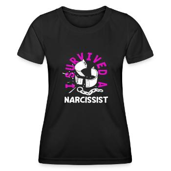 Ich Habe Die Scheidung Von Einem Narzissten - Frauen Funktions-T-Shirt - Schwarz - Vorne - AI Model Female 172 light (172cm)