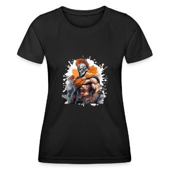 Spartan Muscles Gladiator Gym - Women's Functional T-Shirt - black - Front - AI Model Female 172 light (172cm)